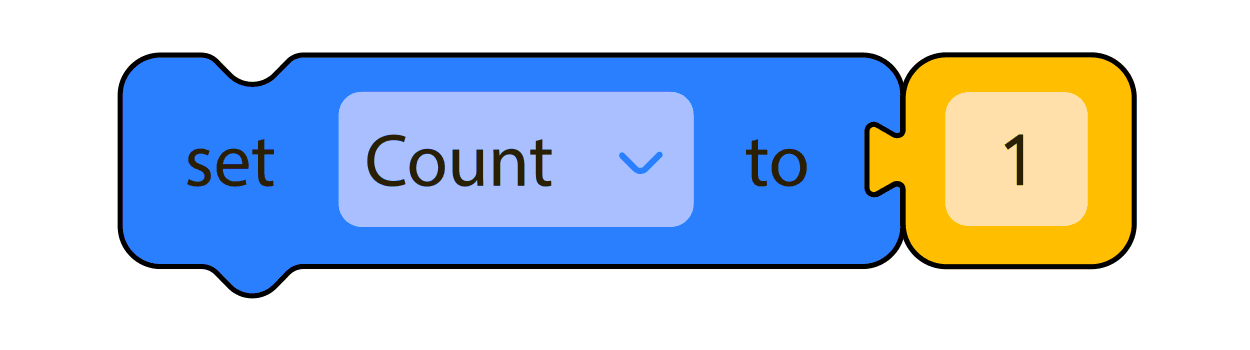 Blockly code block example